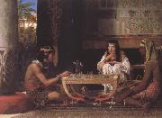 Alma-Tadema, Sir Lawrence Egyptian Chess Players (mk23) oil on canvas